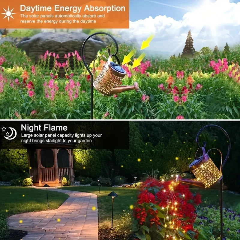 Solar LED Watering Can Light for Outdoor Garden Decor - Smarsty