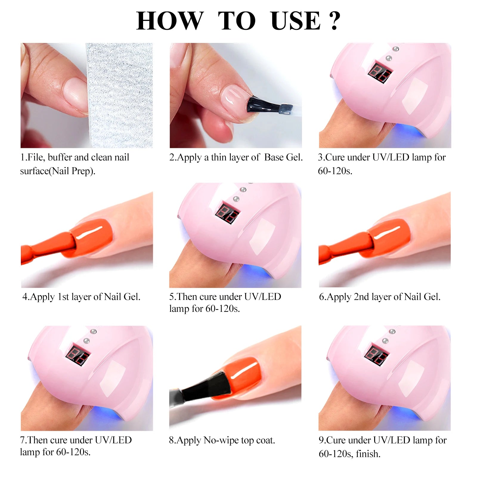 7 Piece Long Lasting Nail Gel Polish Set - Smarsty