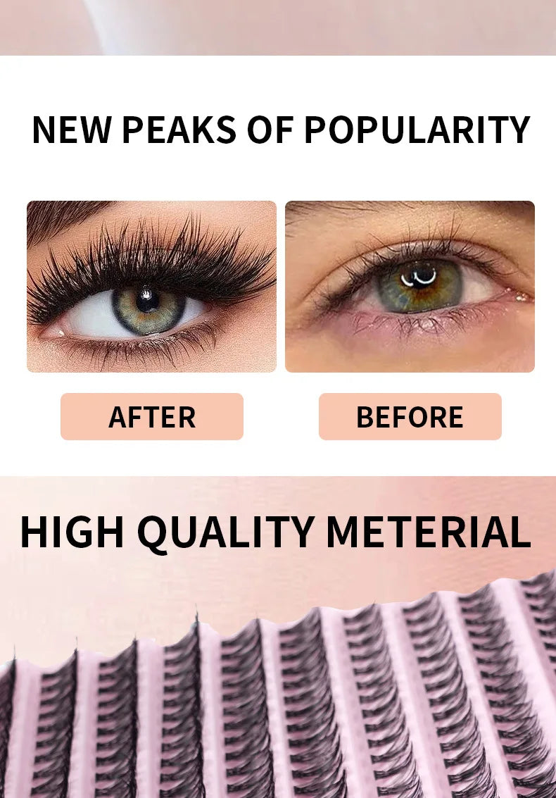 MIAOJIE DIY Eyelash Set with 200 Individual Lashes - Smarsty