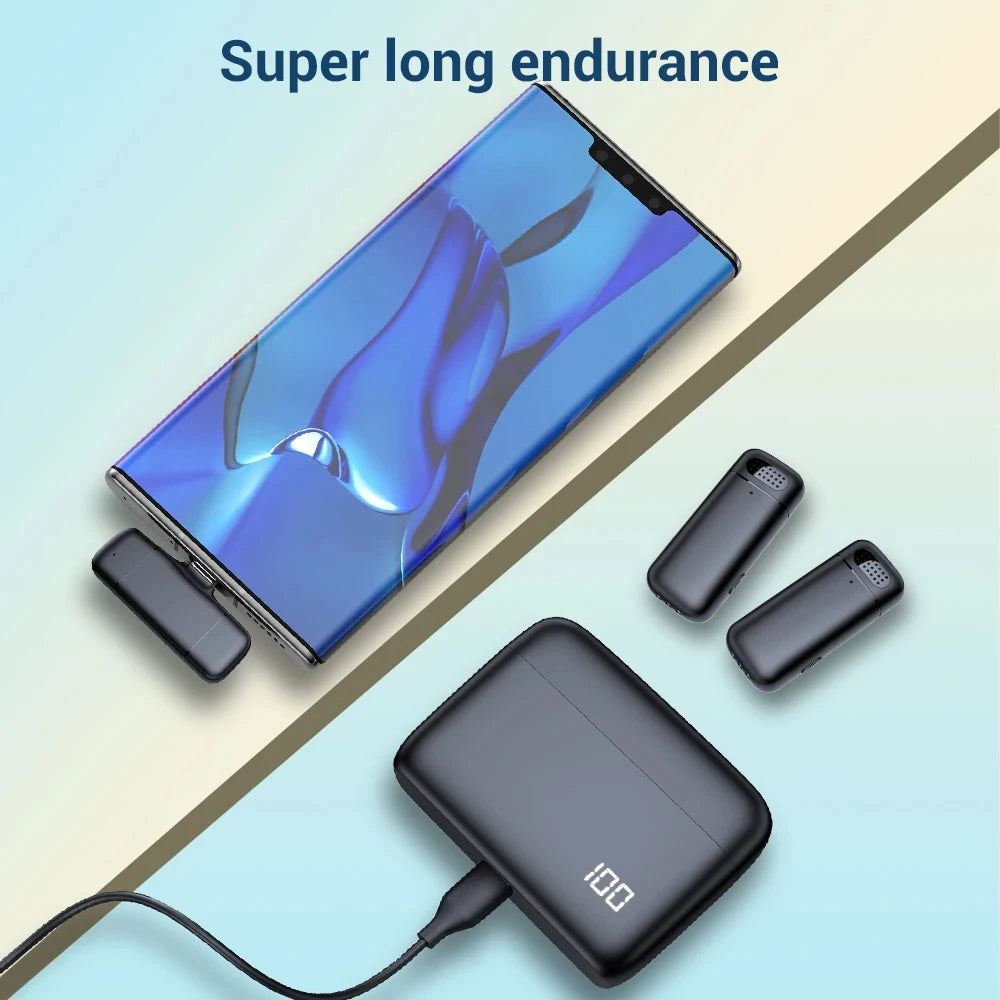 Wireless Lavalier Microphone with Noise Cancelling Feature - Smarsty