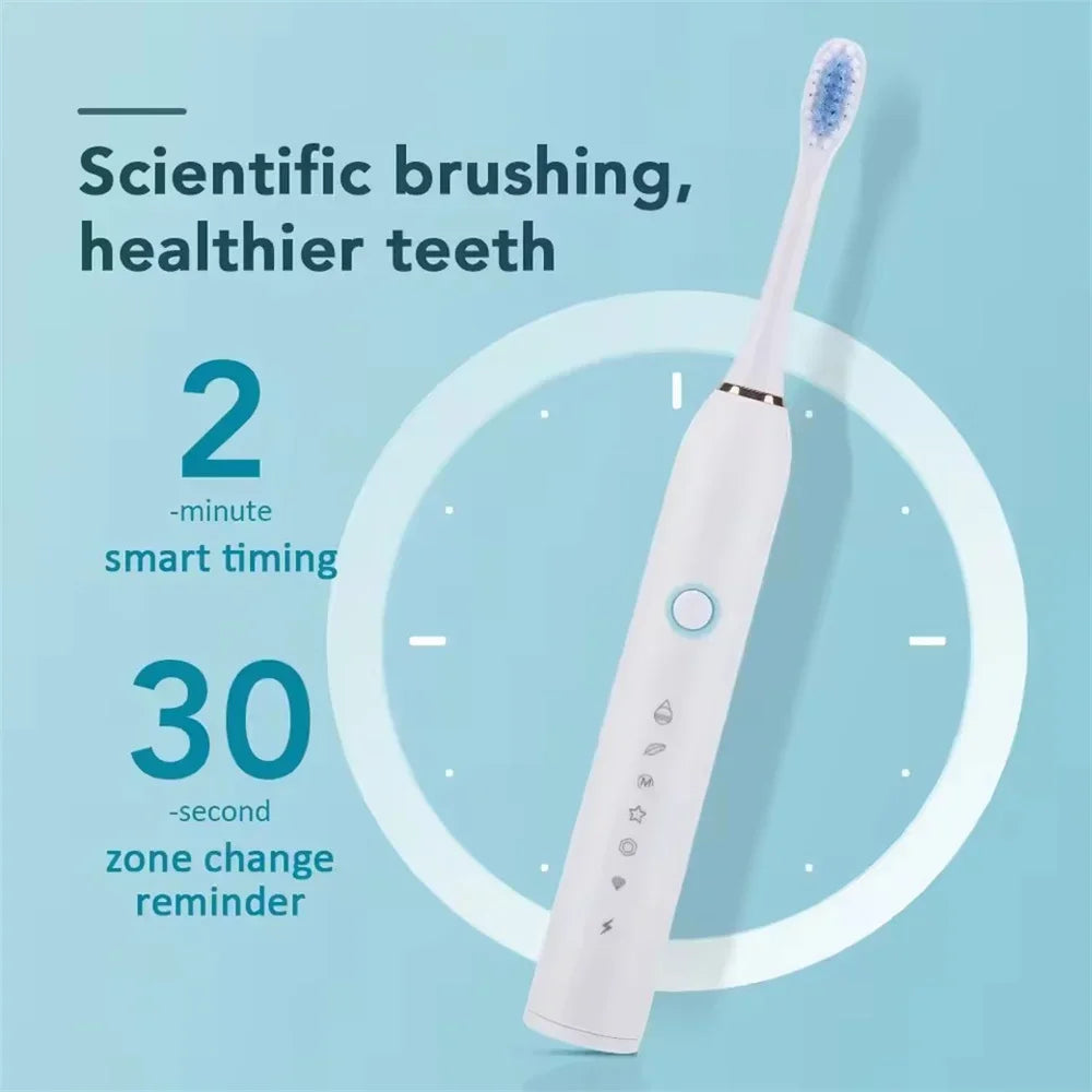Automatic Electric Toothbrush with Six-Speed Charging - Smarsty
