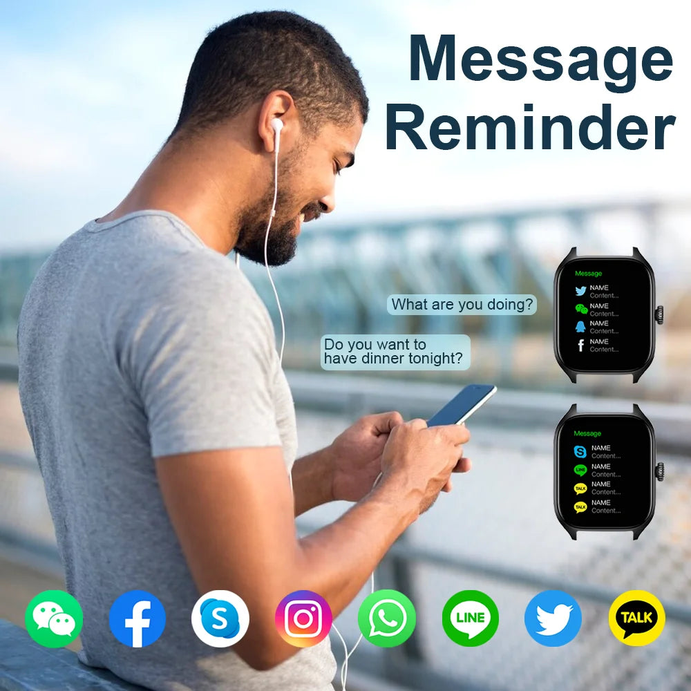 LAXASFIT H9 Smartwatch with Call Function and Heart Rate Monitoring - Smarsty