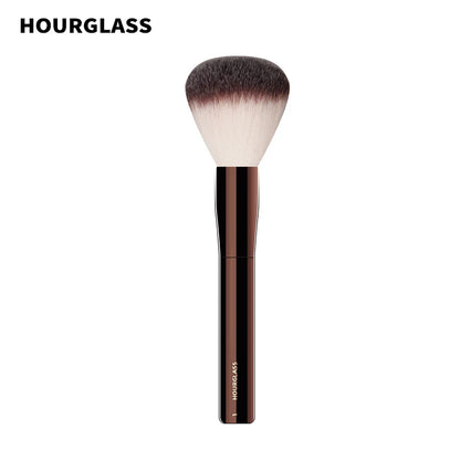 Hourglass Round Head Powder Brush with Soft Fiber Hair - Smarsty