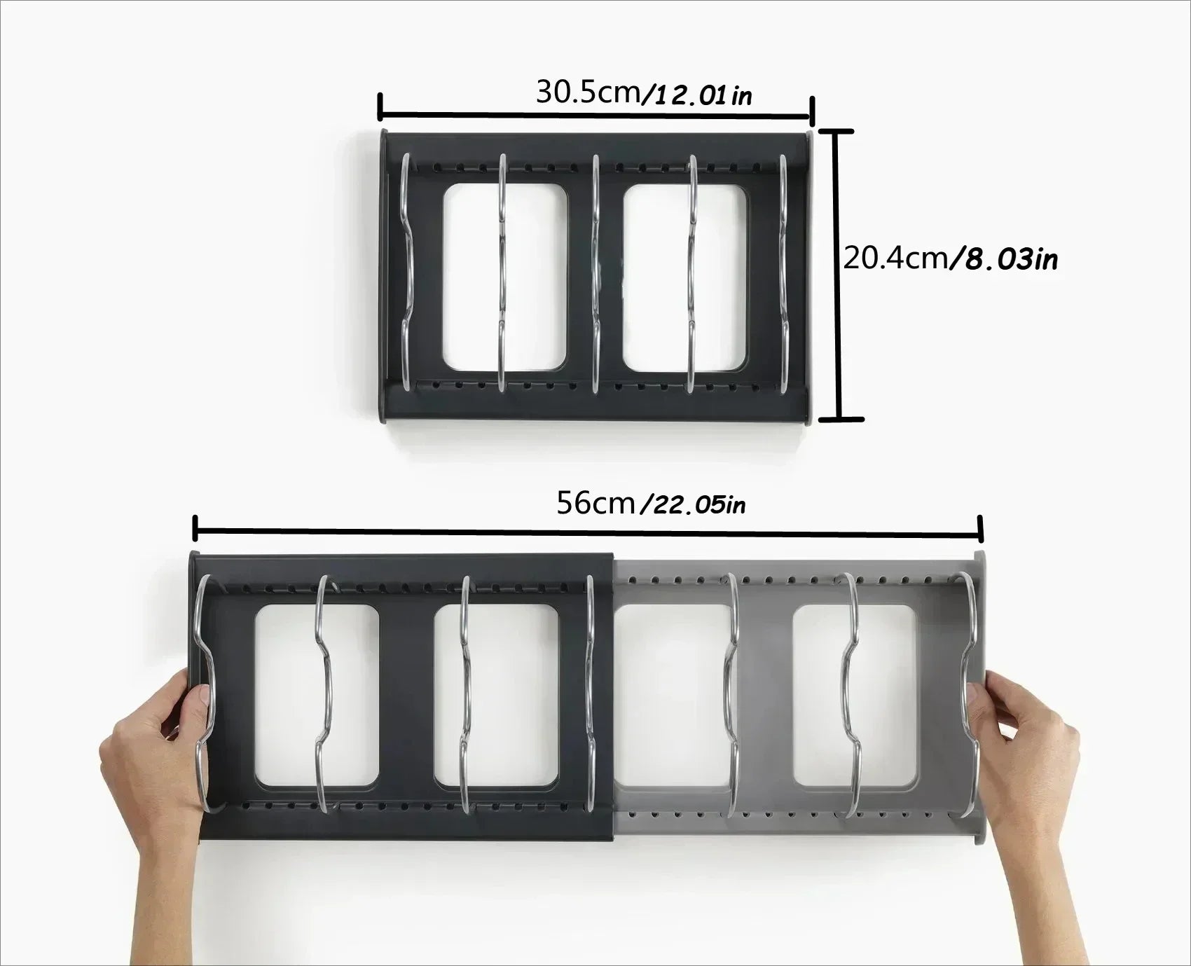 Expandable Pots and Pans Storage Rack for Cabinets Pot and Lid Holder with 6 Adjustable Shelves for Kitchen Organization Tools