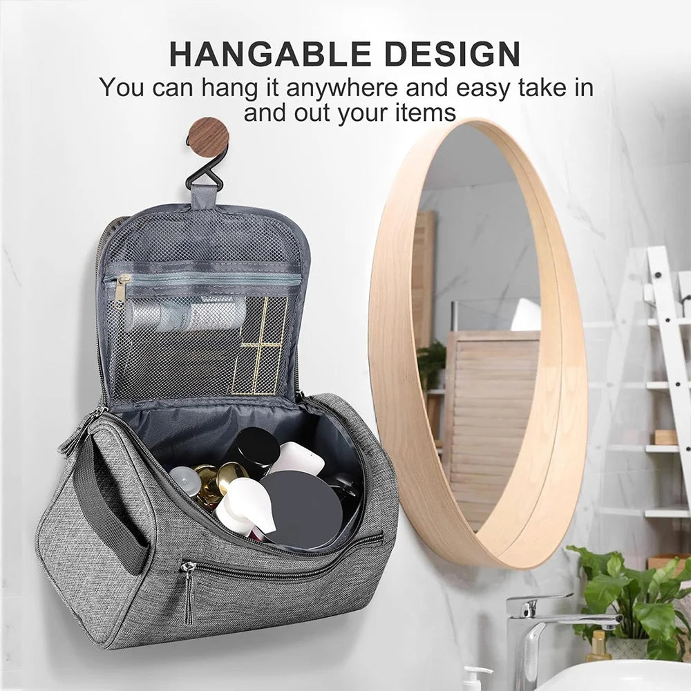 Travel Toiletry Bag With Hook Nylon Organizer For Men - Smarsty