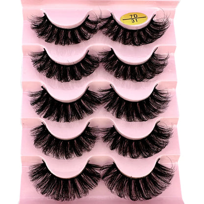 3D Natural Cat Eye False Eyelashes Fluffy Soft 5 Pairs - Smarsty