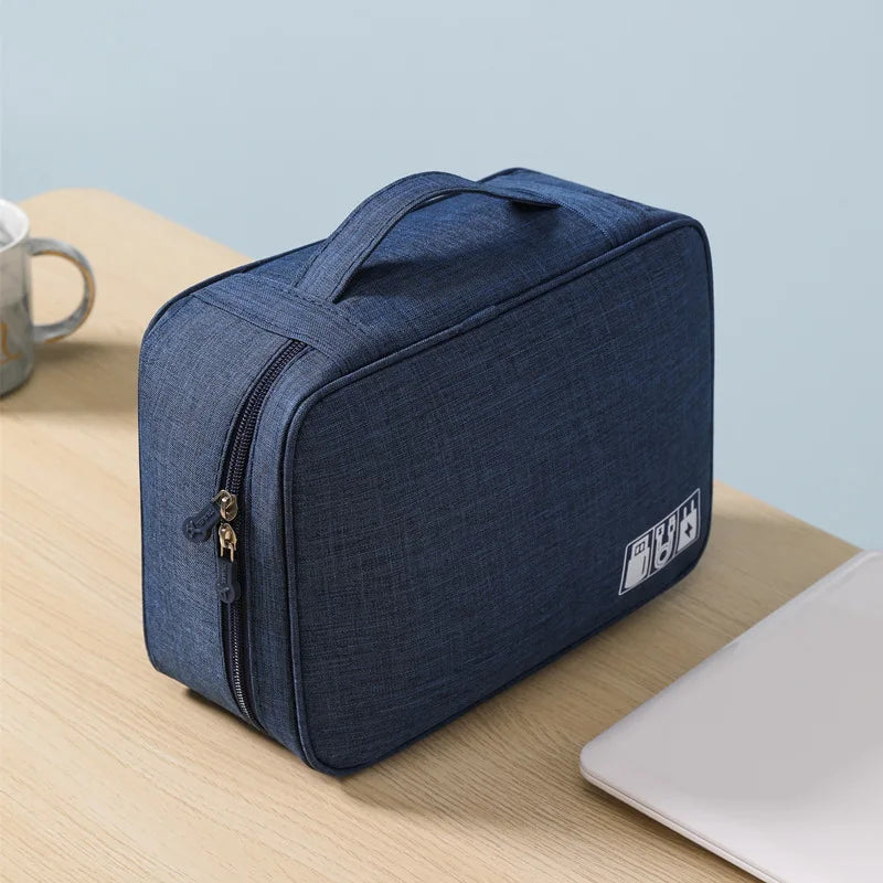 Travel Electronics Storage Bag With High Capacity Cables - Smarsty