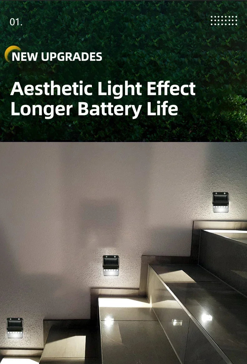 Solar Powered LED Motion Sensor Outdoor Wall Light - Smarsty