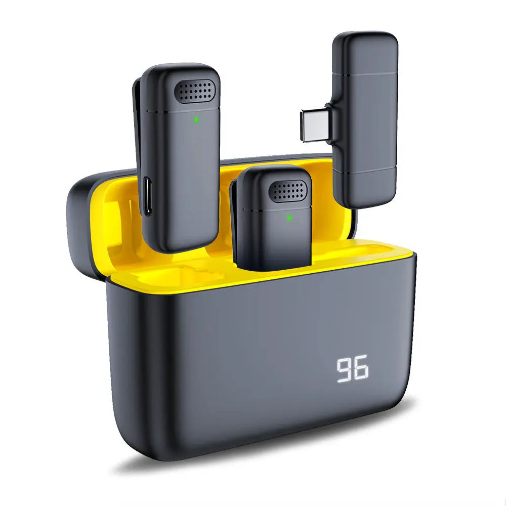 Wireless Lavalier Microphone with Charging Case for Clear Interviews - Smarsty