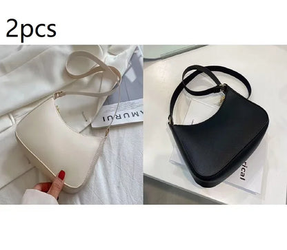 Retro PU Leather Shoulder Bag For Women Hobo Style Classic - Smarsty