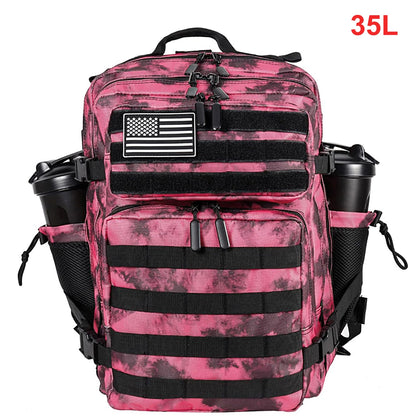 35L Tactical Backpack for Women Men Molle Outdoor Travel Camping Hiking Bag Sports Weekend Athlete Gym Rucksack Dual Cup Holders - Smarsty