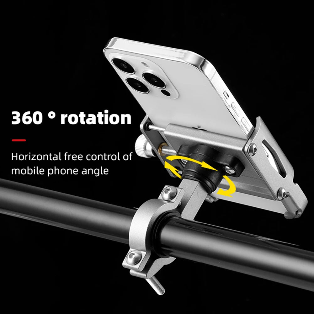 360 Degree Rotation Bike Phone Holder Mount Aluminum Alloy - Smarsty
