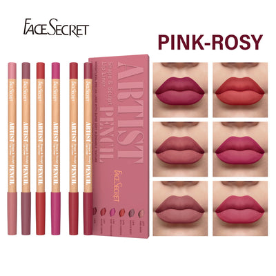 Weightless Matte Lip Liner Pencil Set for Long-lasting Precision - Smarsty