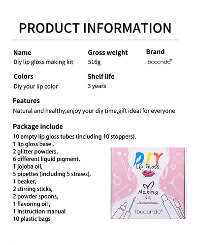 DIY Lip Gloss Making Kit Moisturizing Lip Gloss Base Diy Raw Material Tool Kit Shiny Glitter Lip Tints Glaze Handmade Cosmetics