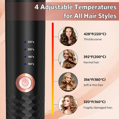 TINSOL Automatic Ceramic Curling Iron for Effortless Curls - Smarsty