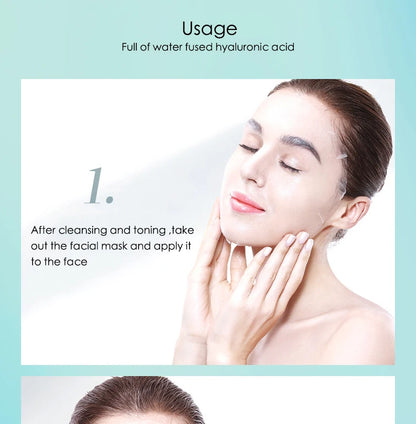 Hyaluronic Acid Hydrating Facial Mask 10 Pack - Smarsty