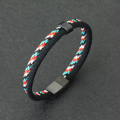 Stylish Paracord Bracelet for Men with Stainless Steel Buckle - Smarsty