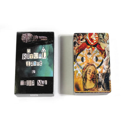 Kitten Tarot Deck 78Pcs Cute Black and White For Beginners Version Mysterious Board Game Fun Fortune telling Kit by Smarsty