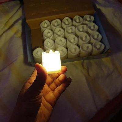 Flameless LED Electronic Candle Lights Creative Wishing Led Tea Lamp Warm White Halloween Wedding Christmas Decor Candle Light