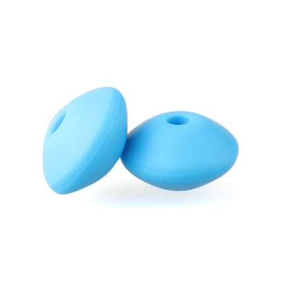 Silicone Beads 12mm Lentil Focal Beads Non Toxic Diy Set - Smarsty