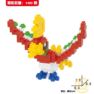 DIY Pokemon Blocks Small Cartoon Mini Building Block Pikachu Charizard Eevee Mewtwo Anime Assemble Action Model Dolls Toys by Smarsty