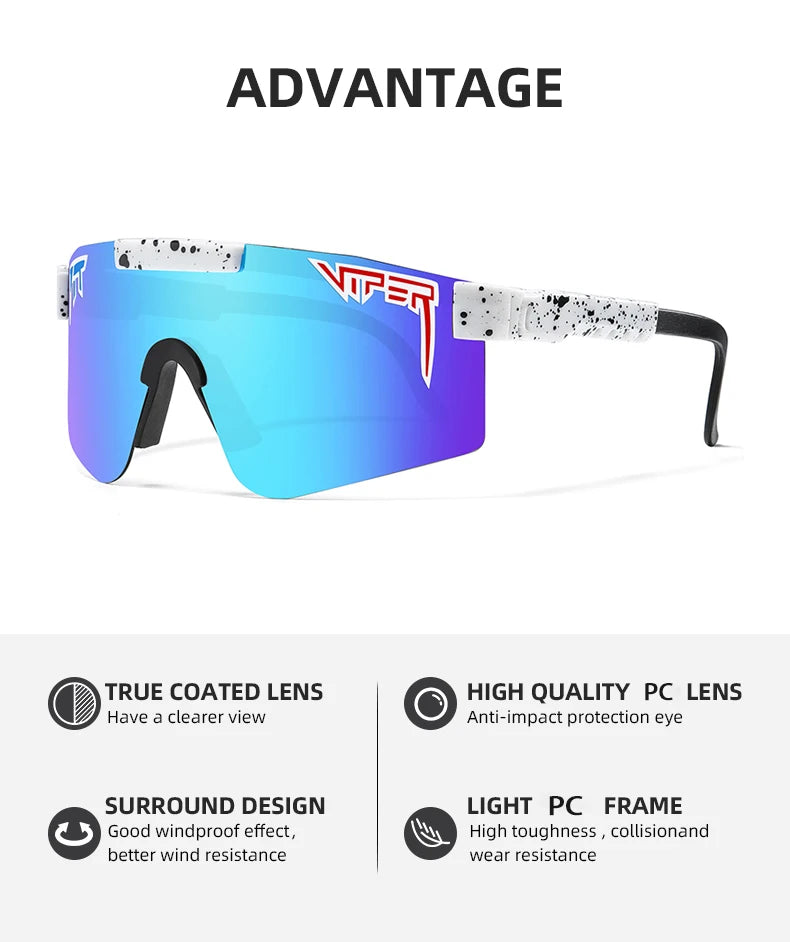 Pit Viper Outdoor Cycling Sunglasses Men Women MTB Sport Windproof Goggles Bike Bicycle Camping Eyewear Without Box UV400 - Smarsty