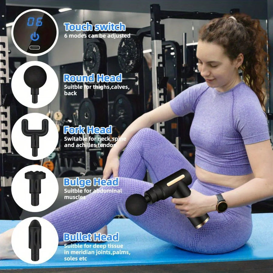 Portable Fascia Massage Gun for Body Relaxation - Smarsty