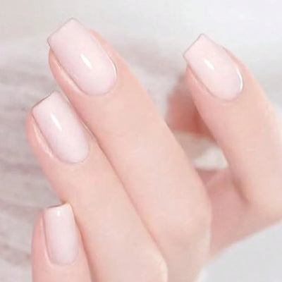 Medium White Square Press On Nails 24PCS for Parties - Smarsty