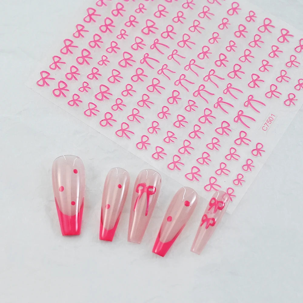 Self-Adhesive 3D Bowknot Nail Stickers for Easy Manicure - Smarsty
