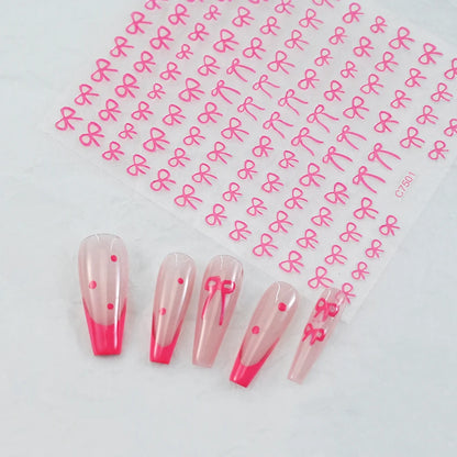 Self-Adhesive 3D Bowknot Nail Stickers for Easy Manicure - Smarsty