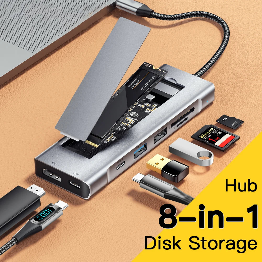 Usb C Hub With Highcapacity Ssd Storageunit Hdmi Dock