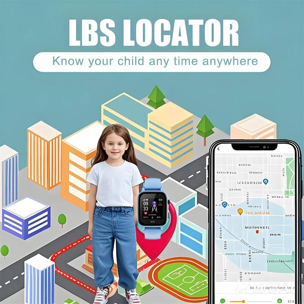 4G Kids Smart Watch With SOS Call And Waterproof Design - Smarsty