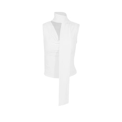 Solid Tank Summer New Women Sexy Sleeveless V-Neck Lady Top Fashion Bandage Streetwear Casual Slim Tank Elegant Knitted Clothing - Smarsty