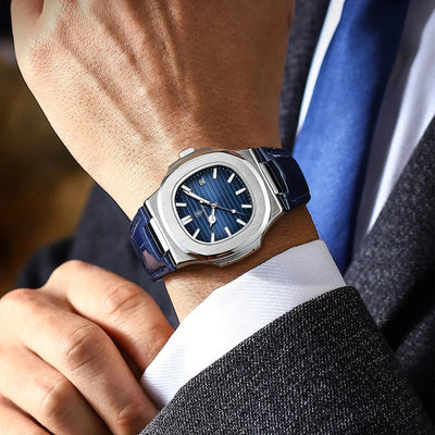 Luxury Waterproof Square Men's Quartz Watch with Luminous Dial - Smarsty