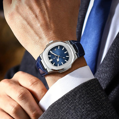 Luxury Waterproof Square Men's Quartz Watch with Luminous Dial - Smarsty