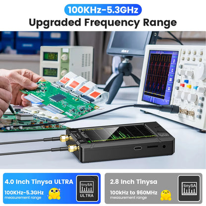 TinySA Ultra Spectrum Analyzer 4 Inch Display 100kHz to 5.3GHz - Smarsty
