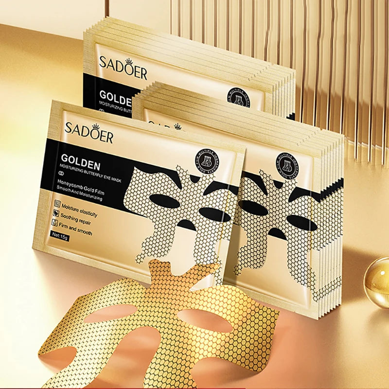 10pcs SADOER Golden Collagen Eye Masks for Dark Circles - Smarsty