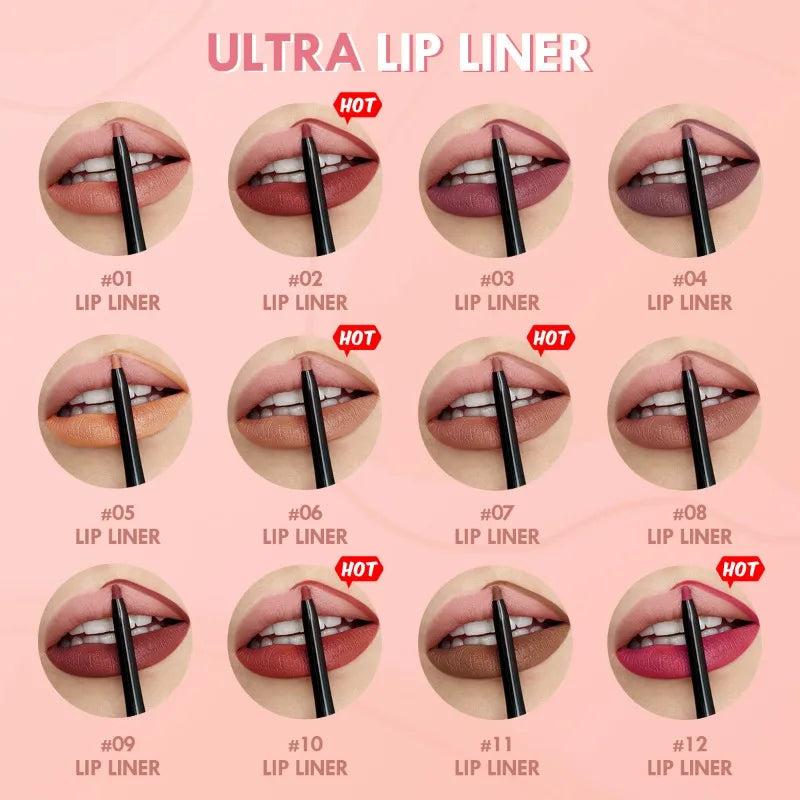 Waterproof Red Lip Liner Pencil for Long Lasting Color - Smarsty