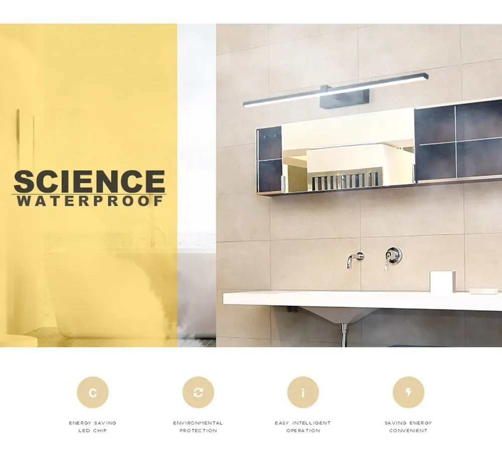 Modern Waterproof LED Mirror Lights for Bathroom Use - Smarsty