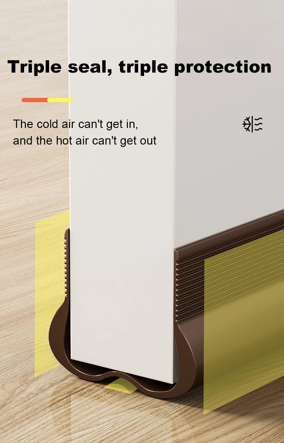 Flexible Door Bottom Sealing Strip Door Gap Soundproofing Wind and Dust Proof Weather Strip Under Door Draft Stopper Tape - Smarsty