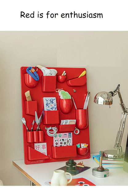 Wall-mounted Storage Rack with Hooks for Office, Kitchen and Workshop Children's Room Organizer with Adjustable Shelves by Smarsty