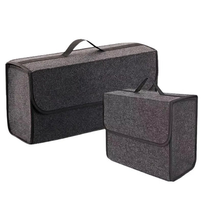 1PC Dark gray car felt storage box car storage bag enlarged and thickened soft felt storage box household storage box - Smarsty