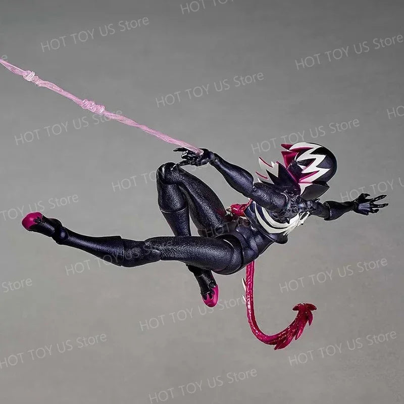 NEW KO Symbiote Gwenom Action Figure | Kaiyodo Revoltech Amazing Yamaguchi | Venomized Gwen Stacy Anime Model Gift