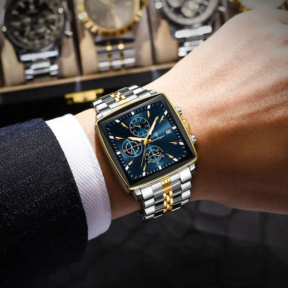 Luminous Waterproof Men's Chronograph Watch with Date - Smarsty