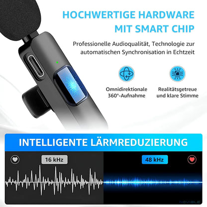 Wireless Lavalier Microphone for iPhone and Android - Smarsty
