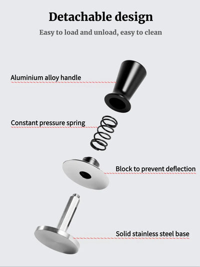 58mm 53mm 54mm 51mm Espresso Tamper Barista Coffee Tamper with Calibrated Spring Loaded Stainless Steel Tampers - Smarsty