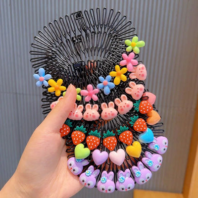 Colorful Hair Accessories Set for Girls with Combs and Clips - Smarsty