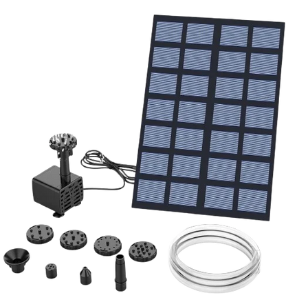Solar Fountain Pump with Six Nozzles for Garden Decor - Smarsty
