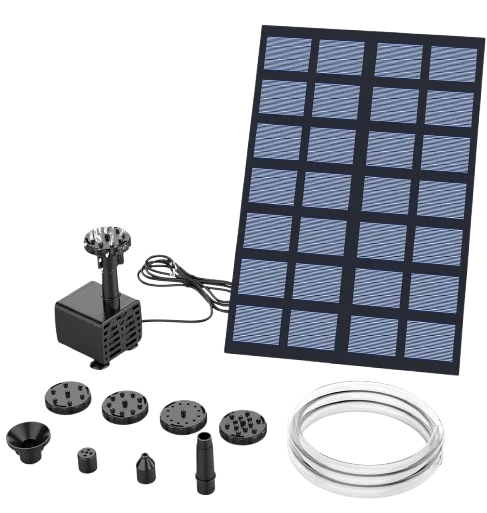 Solar Fountain Pump with Six Nozzles for Garden Decor - Smarsty