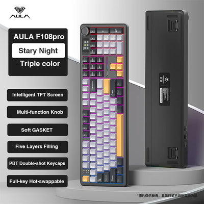 Wireless Gaming Keyboard With Macro Keys And TFT Display - Smarsty